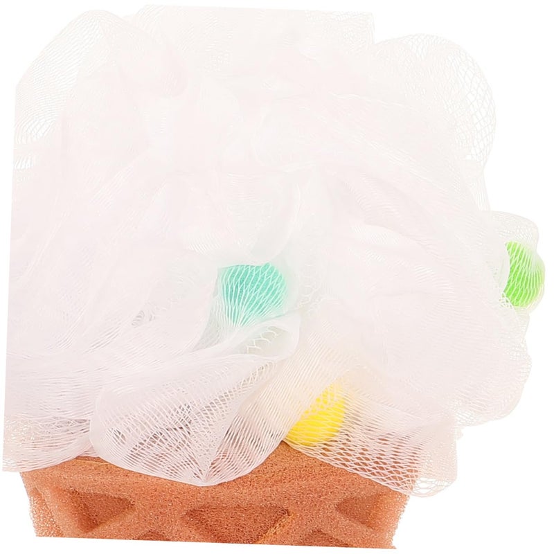 Exfoliating Bath Sponge Ball 3 Pack Mesh Poufs Body Scrubbers For Family Use Assorted Colors - Image 4