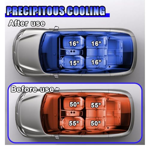 UHANBUT Magnetic Car Front & Rear Window Sun Shade, Full Blackout Auto Side Window Covers, UV Rays Protector Windshield Privacy Curtain, Sun Heat Blocker Auto Interior Accessory for SUV, Truck (4PCS) - Image 5