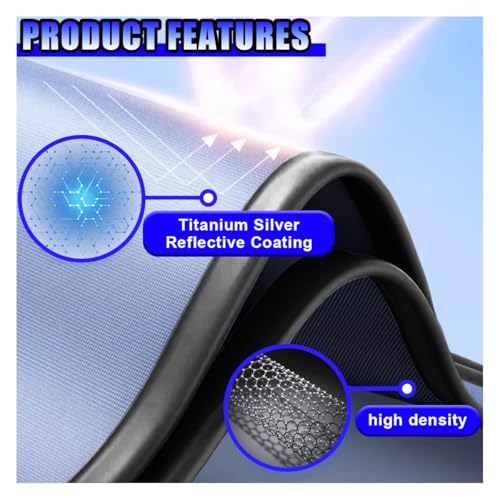 UHANBUT Magnetic Car Front & Rear Window Sun Shade, Full Blackout Auto Side Window Covers, UV Rays Protector Windshield Privacy Curtain, Sun Heat Blocker Auto Interior Accessory for SUV, Truck (4PCS) - Image 4