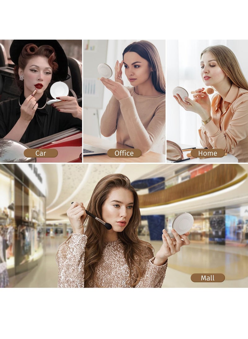 Generic Travel Makeup Mirror with Light 1x/5x Magnification Compact Portable Mirror Mini LED Pocket Mirror Double Sided USB Rechargeable Touch Screen for Handbags Wallet Girls Women Gift  - Image 5