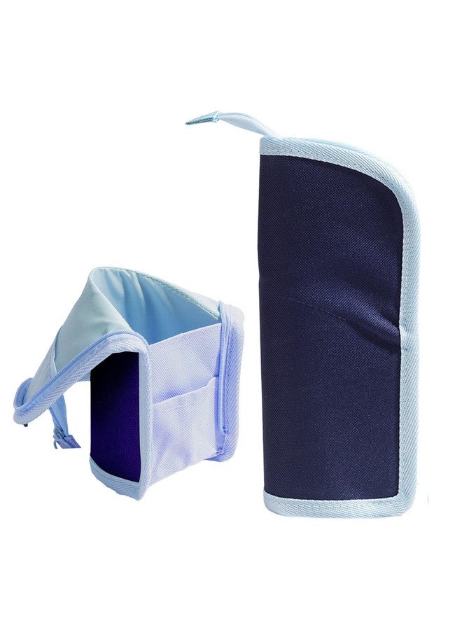 فنبلاست حافظة أقلام FunBlast الدائمة، حقيبة أقلام أنيقة للبنات والأولاد - أدوات مكتبية كورية منبثقة من Boba، صندوق منظم مستحضرات التجميل، حقائب أقلام رصاص للأولاد والبنات والأطفال والنساء وطلاب المدارس (أزرق) - Image 1