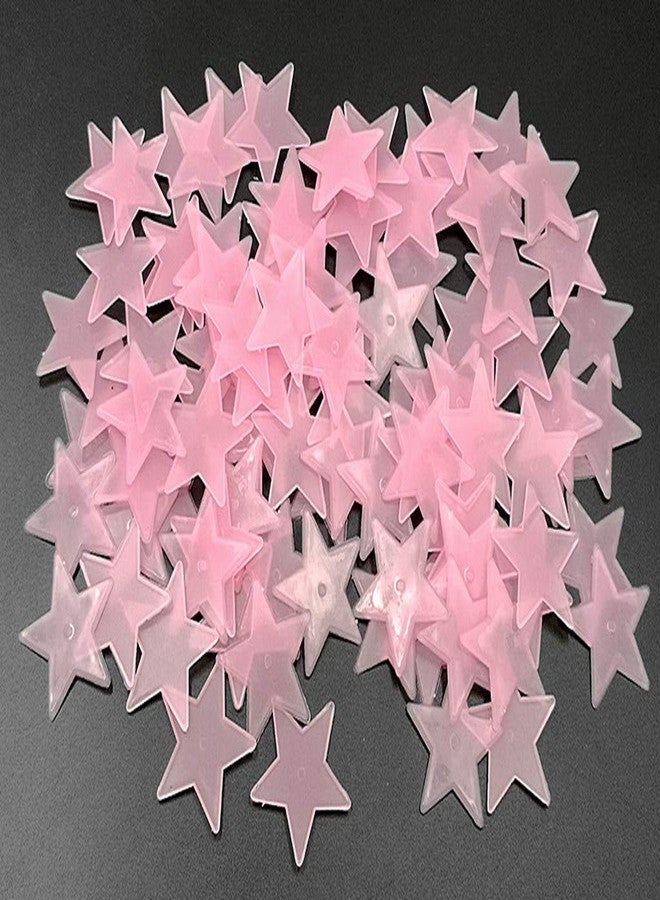 Kinteshun Glow in The Dark Stars Sticker Luminous Stars Wall Ceiling Pasters(100pcs,Pink,1.2 Inches) - Image 2