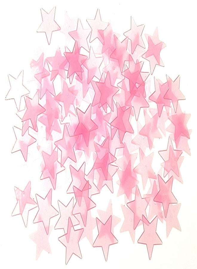 Kinteshun Glow in The Dark Stars Sticker Luminous Stars Wall Ceiling Pasters(100pcs,Pink,1.2 Inches) - Image 1