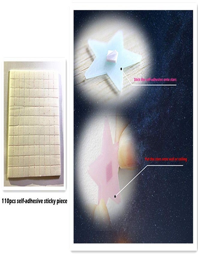Kinteshun Glow in The Dark Stars Sticker Luminous Stars Wall Ceiling Pasters(100pcs,Pink,1.2 Inches) - Image 5