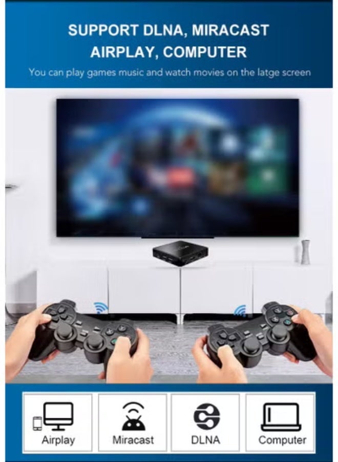 ELTRAZONE M8 Pro Mini Game TV Box Android 12 Retro Gaming Console Dual System 64GB with 2 Wireless Controllers - Image 2