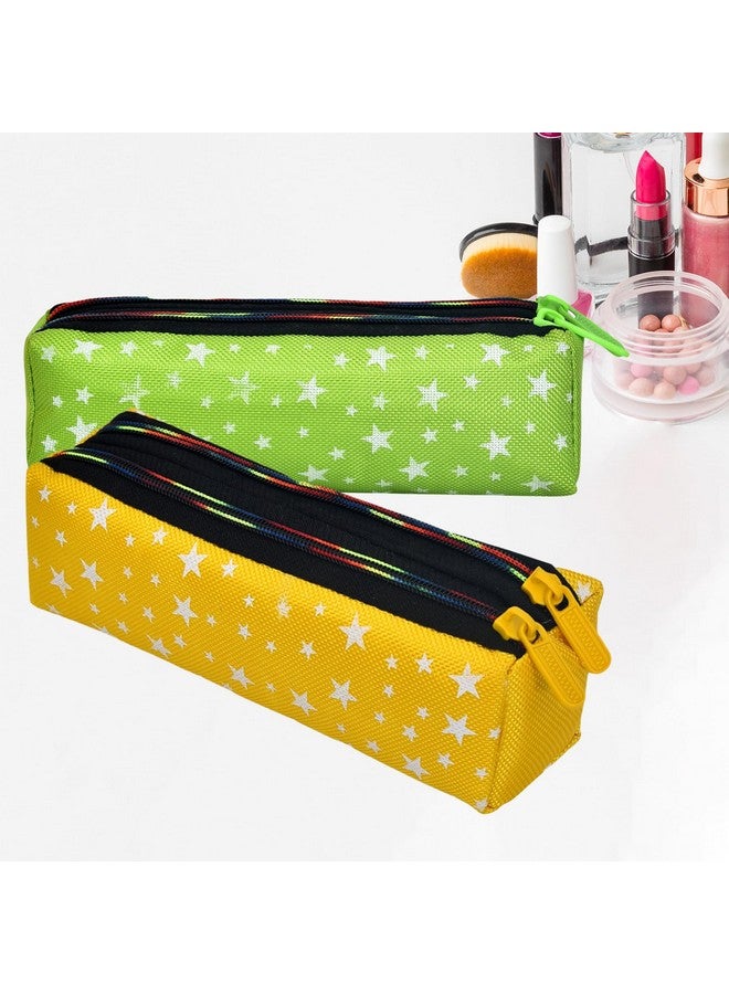 كوبير إندستريز حقيبة مكياج | حقيبة مستحضرات التجميل من ريكسين | حقيبة أدوات المجوهرات | حقيبة أدوات الزينة للبنات | حقيبة مكياج للسفر للبنات | حقيبة تخزين المكياج | حقيبة مكياج ستار | حزمة من 2 | متعدد - Image 1