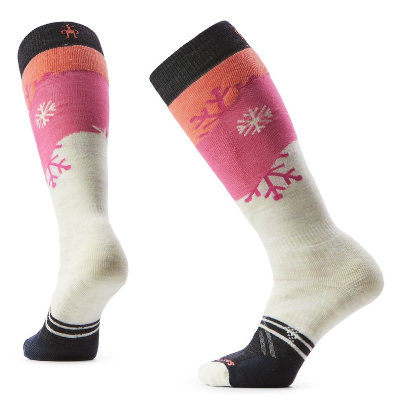 Smartwool, Women's, Ski Full Cushion Snowpocalypse Pattern Over The Calf Socks, Moonbeam, Large - Image 1