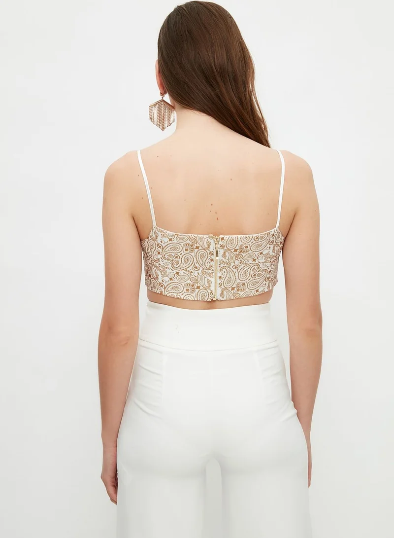 trendyol Asymmetric Printed Top