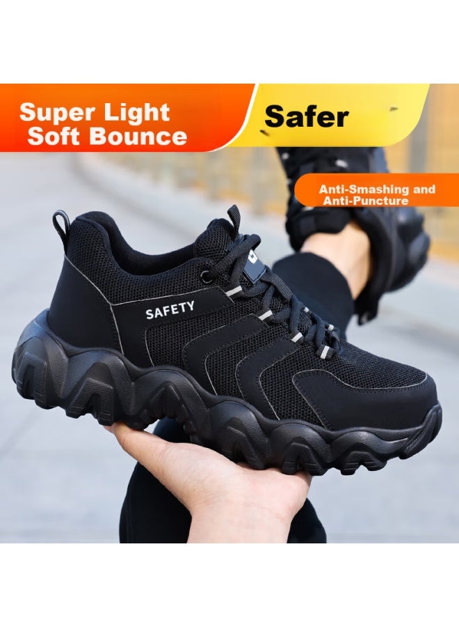 Jingtu Men'S Breathable Steel Toe Cap Puncture-Resistant Lightweight Safety Work Shoes 3073N Size 43 - Image 4