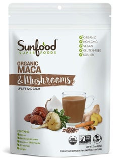 sunfood superfoods Sunfood Superfoods Maca and Mushrooms Gelatinized Maca and Reishi Mushrooms  - Image 1