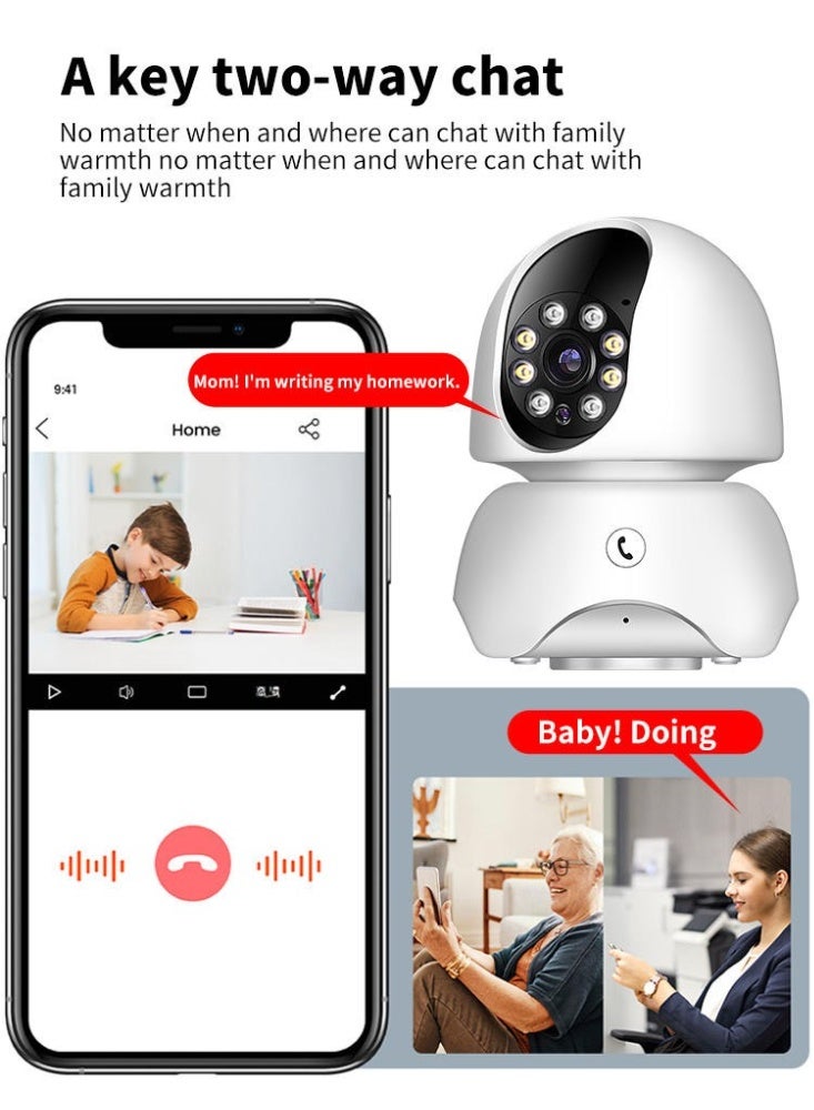 Closeli 1080P Smart WiFi Camera, PTZ Security Camera with One-Click Call, 360° Panoramic View, Full-Color Night Vision, AI Human Motion Detection, Auto Tracking, Smart Alarm, Remote Viewing via Mobile, Multi-User Sharing, TF Card & Cloud Storage, Easy Installation for Home, Baby & Pet Monitoring - Image 5