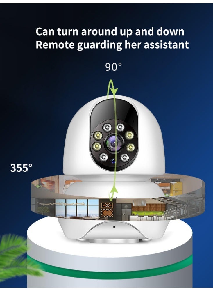 Closeli 1080P Smart WiFi Camera, PTZ Security Camera with One-Click Call, 360° Panoramic View, Full-Color Night Vision, AI Human Motion Detection, Auto Tracking, Smart Alarm, Remote Viewing via Mobile, Multi-User Sharing, TF Card & Cloud Storage, Easy Installation for Home, Baby & Pet Monitoring - Image 3