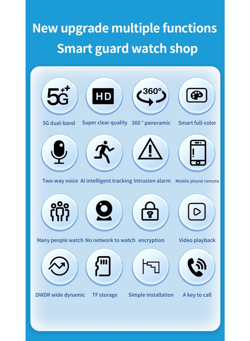 Closeli 1080P Smart WiFi Camera, PTZ Security Camera with One-Click Call, 360° Panoramic View, Full-Color Night Vision, AI Human Motion Detection, Auto Tracking, Smart Alarm, Remote Viewing via Mobile, Multi-User Sharing, TF Card & Cloud Storage, Easy Installation for Home, Baby & Pet Monitoring - Image 2