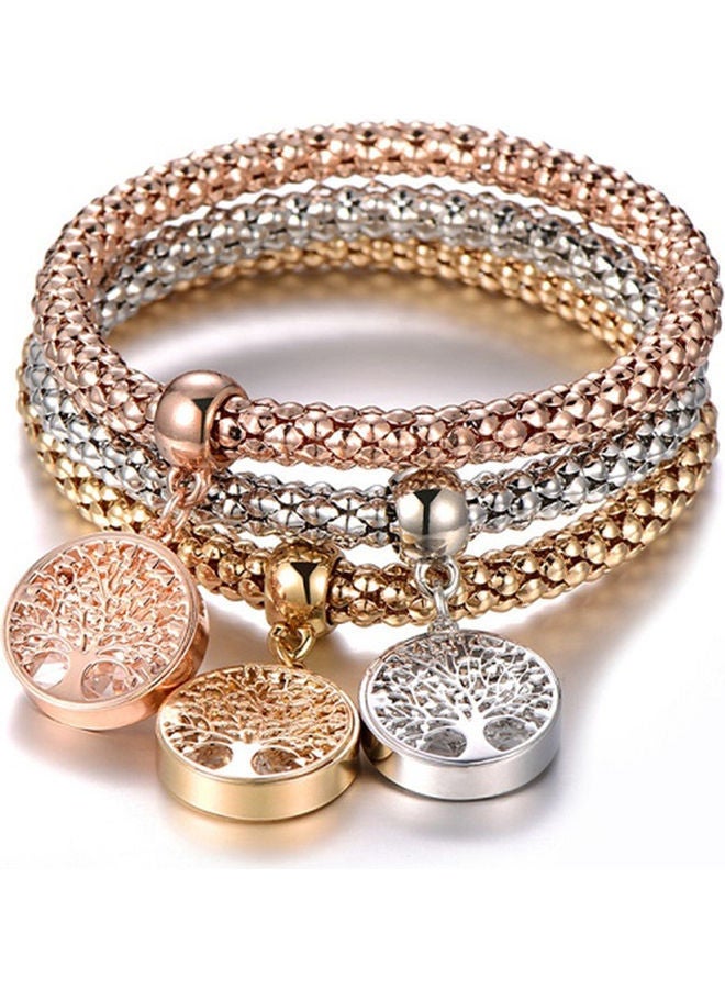 NIBEMINENT 3-Piece Tree Of Life Charm Bracelets