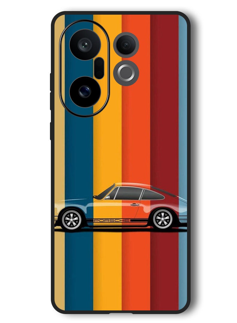 Theodor Case Compatible with Vivo X200 FE 6.31 Inch Protection Shockproof Bumper Cover Vintage Porche - Image 1