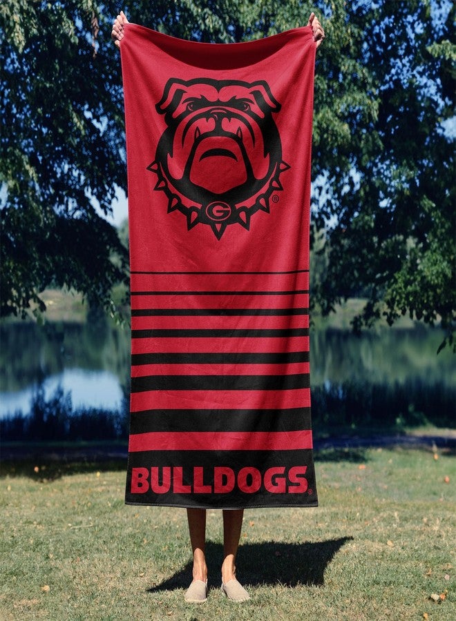 Northwest Georgia Bulldogs NCAA Striped Jacquard Beach Towel 36 x 72 Inches - Image 4