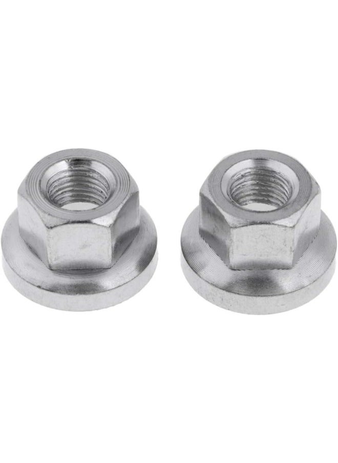 silvercnc - 2 Pieces Track Axle Nuts Bicycle Wheel BMX Road Track Fixie Vintage Rear M10 - Image 1