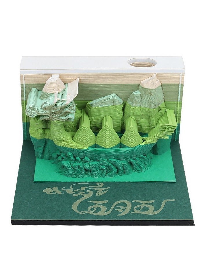 Generic Desktop Ornament Paper Carving, 3D Sticky Note Paper 