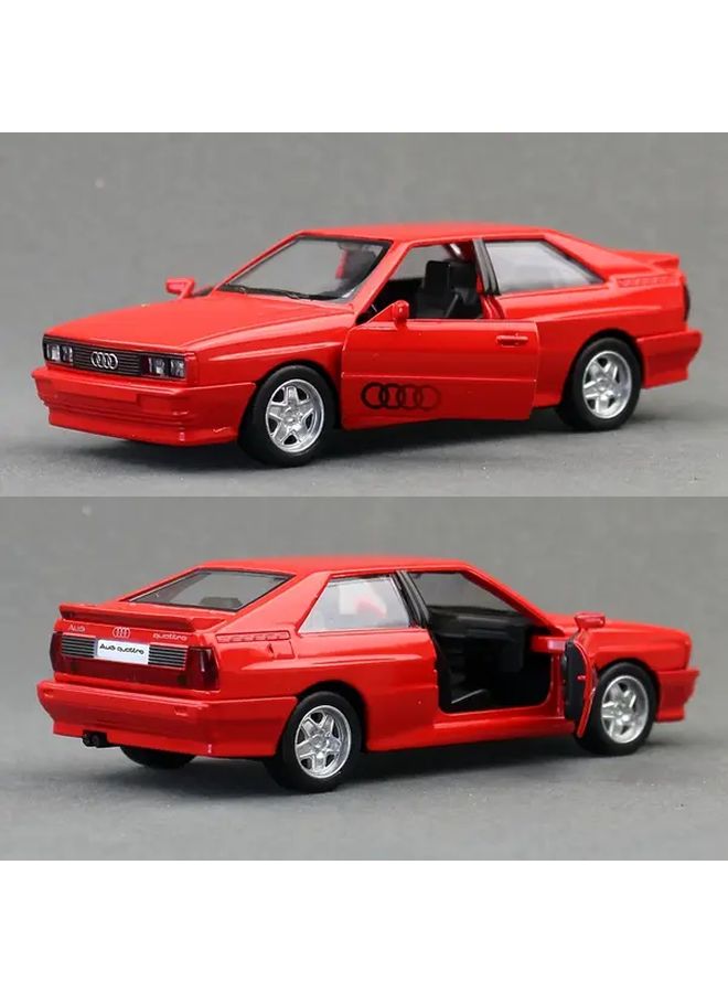 Red 1 36 Scale Audi Quattro 1980 Die Cast Alloy Car Model Pull Back Toy - Image 5