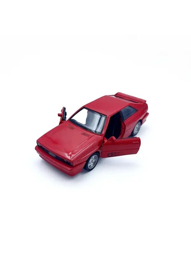 Red 1 36 Scale Audi Quattro 1980 Die Cast Alloy Car Model Pull Back Toy - Image 1