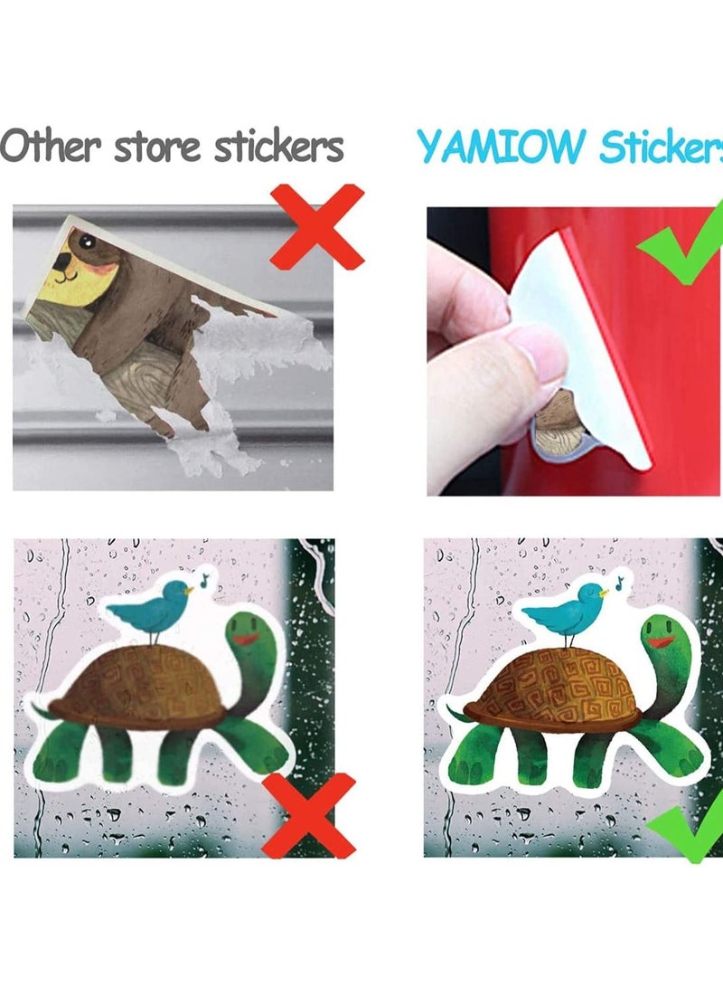 SYOSI Cute Animal Stickers for Kids Cartoon for Water Bottle Laptop Watercolor for Scrapbook Waterproof Vinyl - Image 3