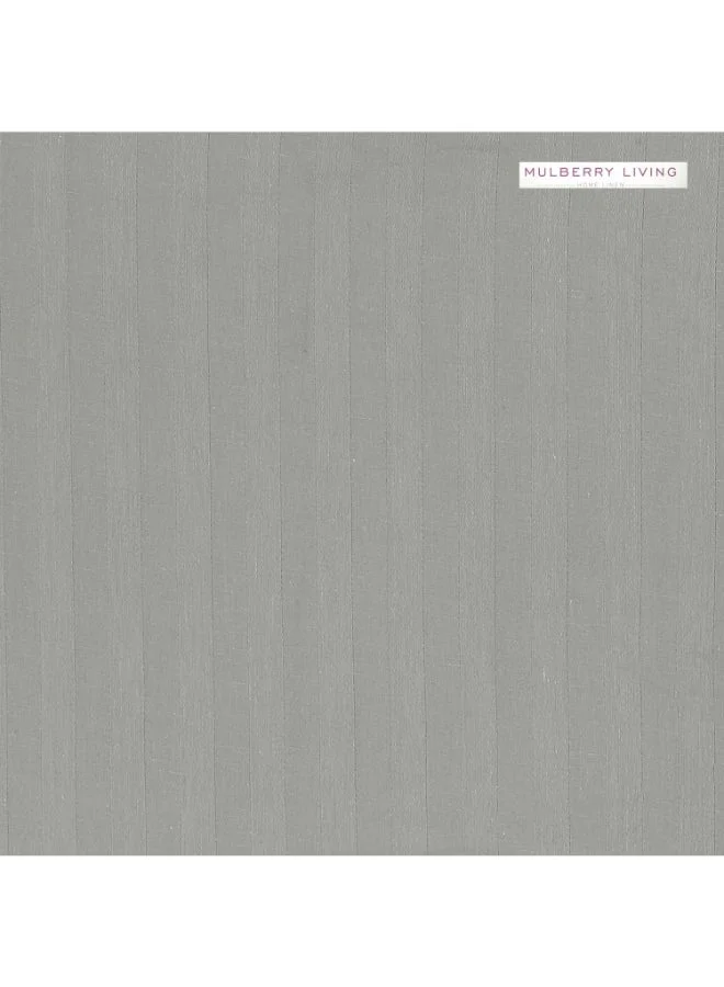 MULBERRY LIVING 100% Cotton 4 Piece Set: Duvet Cover: Width 240 x Length 220 cms. Fitted King Sheet : 180 x 200 x 30 cms. Pillow Covers : 50 x 75 cms - 300 TC Elysian Stripes(2cm)-Silver grey