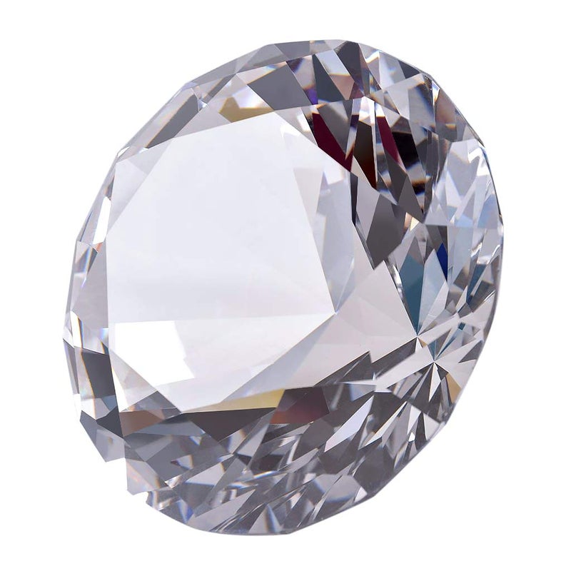 LONGWIN 80mm(3.1 Inch) Crystal Diamond Paperweight Jewels Wedding Decorations Centerpieces Home Decor (Clear)Â­ - Image 1