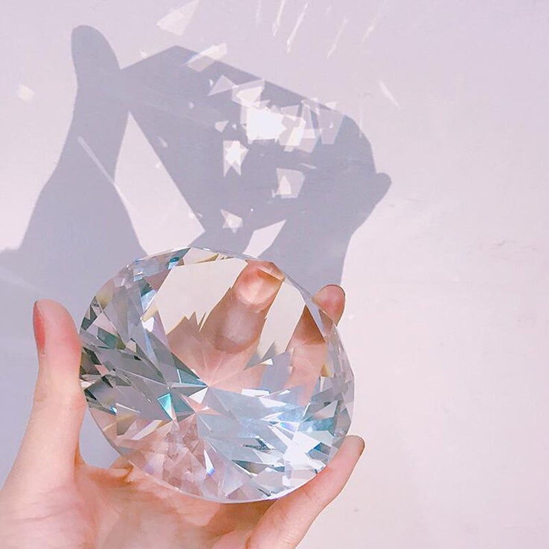 LONGWIN 80mm(3.1 Inch) Crystal Diamond Paperweight Jewels Wedding Decorations Centerpieces Home Decor (Clear)Â­ - Image 3