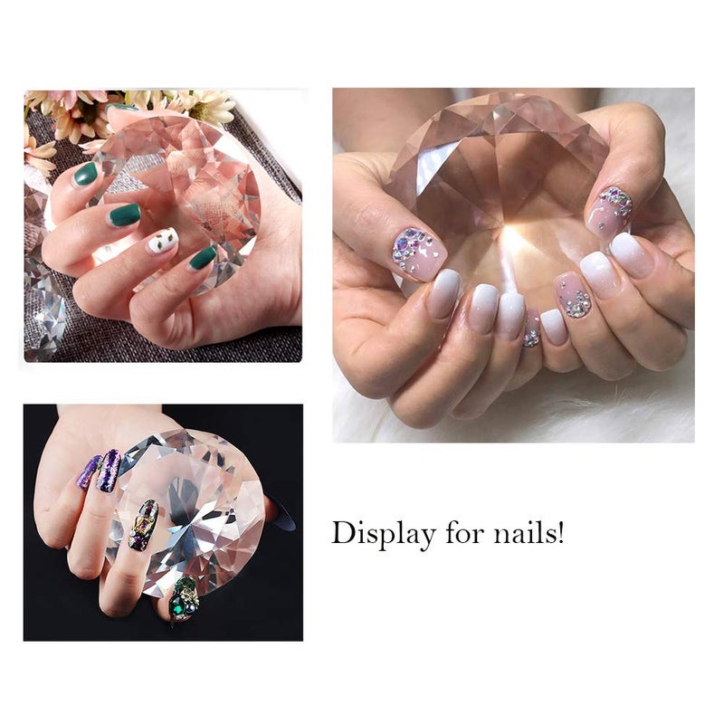LONGWIN 80mm(3.1 Inch) Crystal Diamond Paperweight Jewels Wedding Decorations Centerpieces Home Decor (Clear)Â­ - Image 4