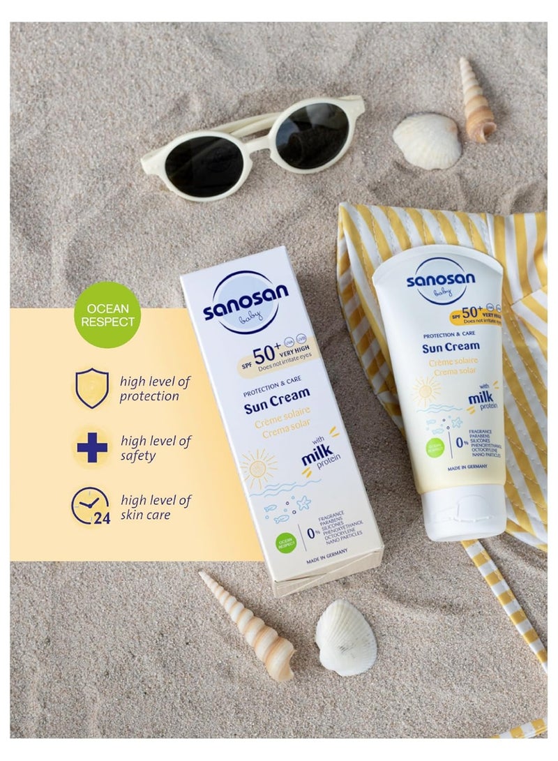 سانوسان كريم واقي من الشمس للأطفال من سانوسان | عامل حماية من الشمس 50+ | مقاوم للماء | حماية من الأشعة فوق البنفسجية الطويلة والمتوسطة | خالٍ من المواد الحافظة والعطور والبارابين والبارافين - 75 مل - Image 4