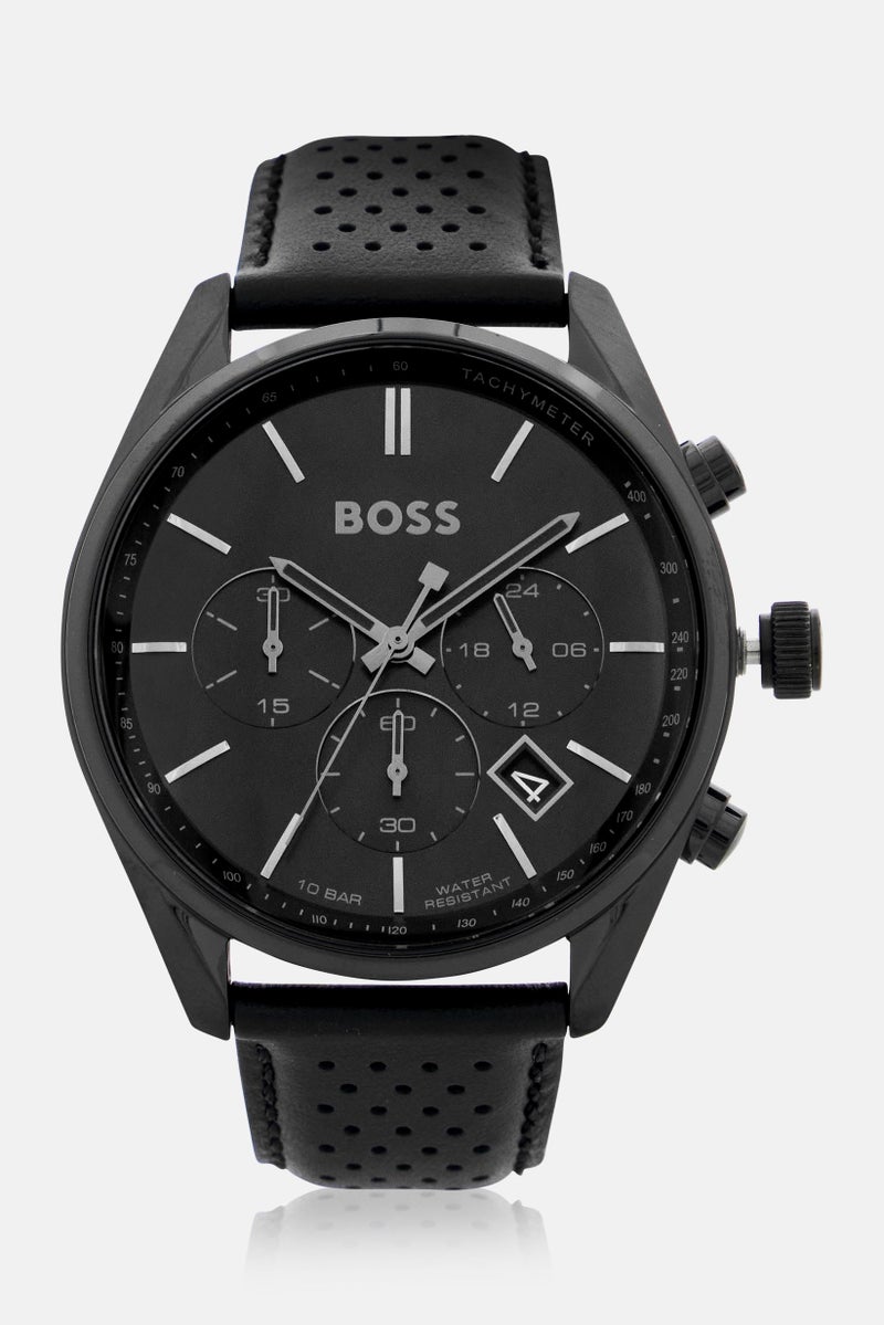 BOSS Men 1513880 Analog Stainless Steel Watch 44 mm, Black  - Image 1