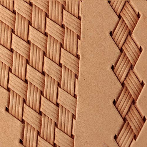 DandS ltd Leather Stamp Tool Basket Weave, Professional Metal Craft Tool for Leatherworking, Embossing, Carving & Stamping Projects, Belts, Wallets & DIY, Compatible with Mallet, #261 - Image 3