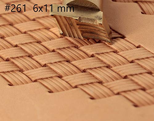 DandS ltd Leather Stamp Tool Basket Weave, Professional Metal Craft Tool for Leatherworking, Embossing, Carving & Stamping Projects, Belts, Wallets & DIY, Compatible with Mallet, #261 - Image 4