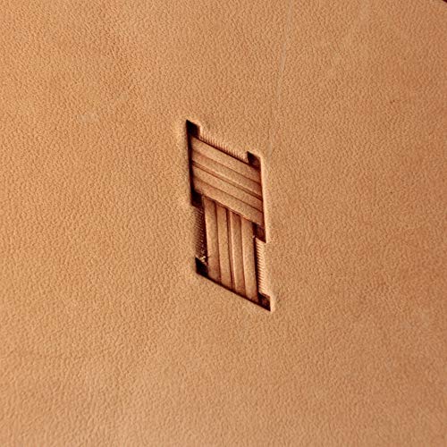 DandS ltd Leather Stamp Tool Basket Weave, Professional Metal Craft Tool for Leatherworking, Embossing, Carving & Stamping Projects, Belts, Wallets & DIY, Compatible with Mallet, #261 - Image 2