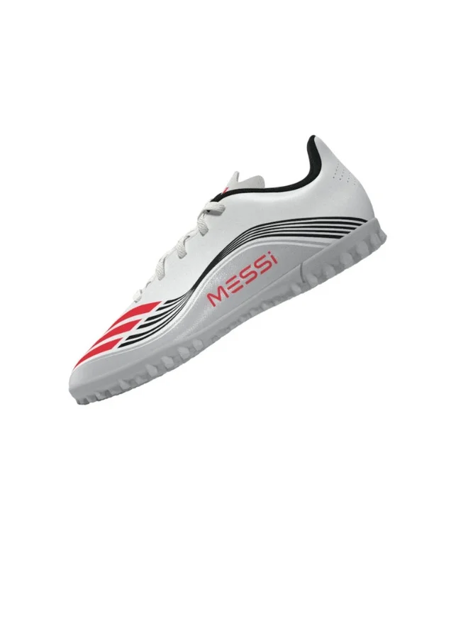 adidas أحذية كرة قدم للأطفال  ميسي كلوب تي اف يو أبيض
