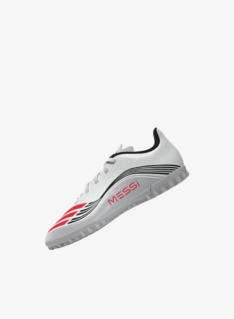 اديداس أحذية كرة قدم للأطفال  ميسي كلوب تي اف يو أبيض - Image 4