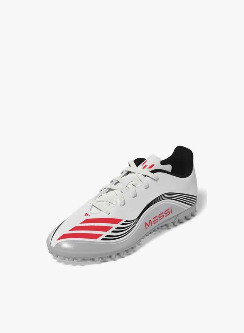 اديداس أحذية كرة قدم للأطفال  ميسي كلوب تي اف يو أبيض - Image 1