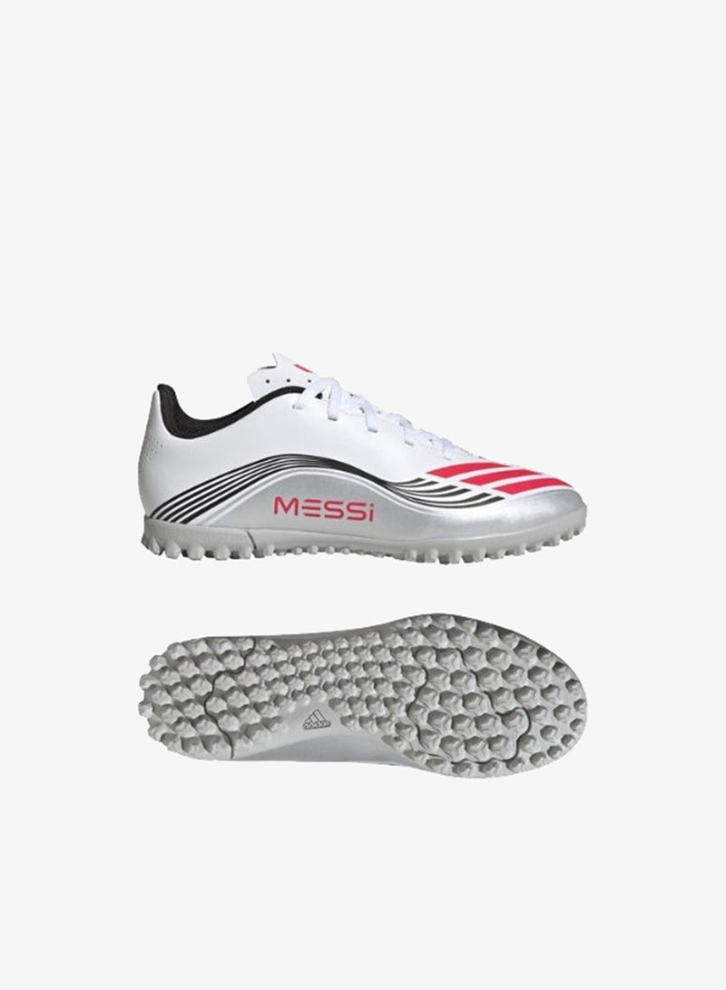 اديداس أحذية كرة قدم للأطفال  ميسي كلوب تي اف يو أبيض - Image 2