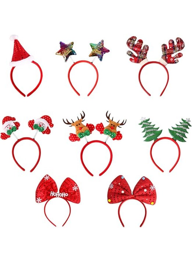 8 قطع - عصابات رأس عيد الميلاد - Image 1