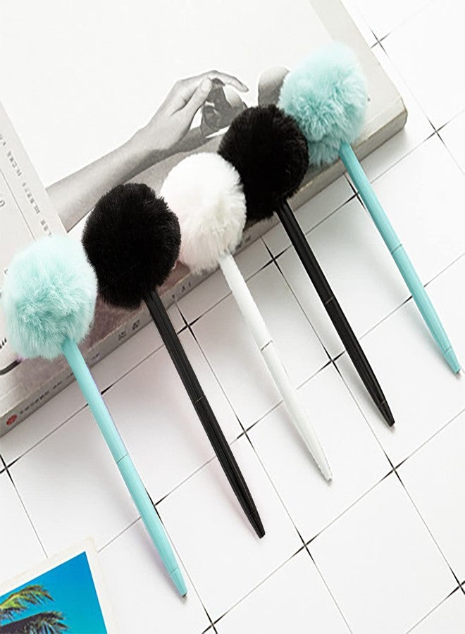 IXIGER Plush Cute Ball Pen, Fluffy Easter & Party Supplies, Colorful Feather Pens, 3pcs - Image 5