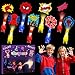 Sauyoza 36 Pcs Spider Themed Party Favors LED Finger Lights for Kids Superhero Glow in the Dark Party Supplies Goodie Bag Stuffers Classroom Treasure Box Prizes for Boys Girls - Image 2