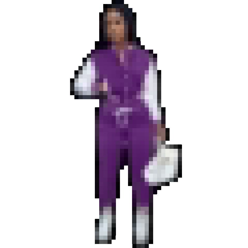 Baseball Jacket  Pants Set Womens Sports Suit Purple 