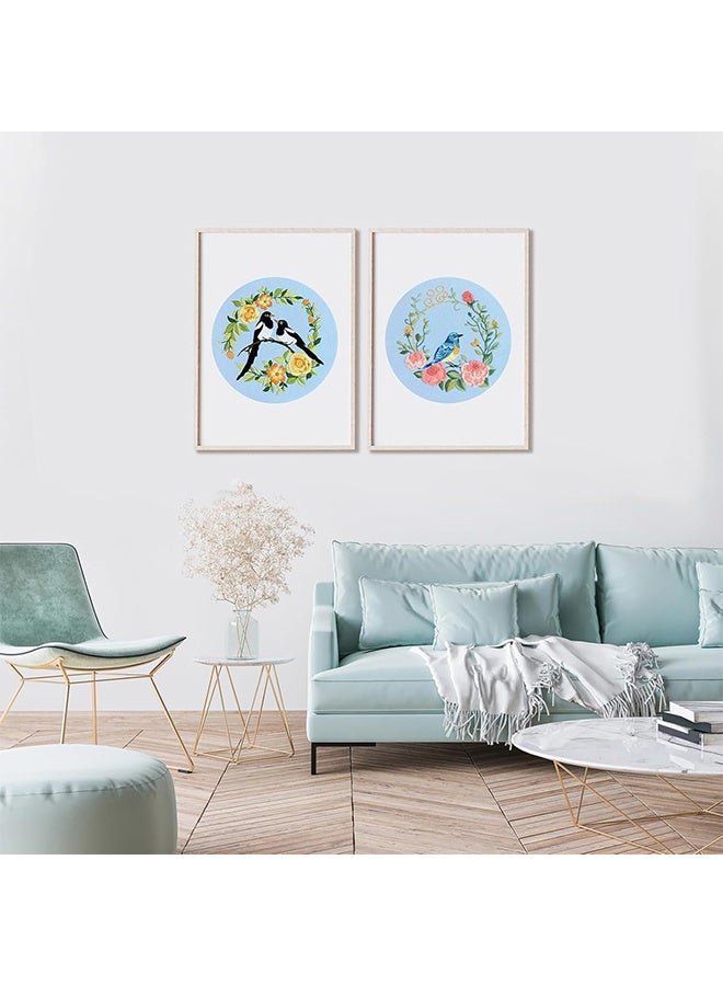 ليمون طقم تطريز للمبتدئين والبالغين، طقم تطريز طائر الطنان، أطقم تطريز متقاطع للمبتدئين، غرز سهلة التعلم، فيديو تعليمي، نمط تطريز مطبوع، أزهار، طيور. - Image 5