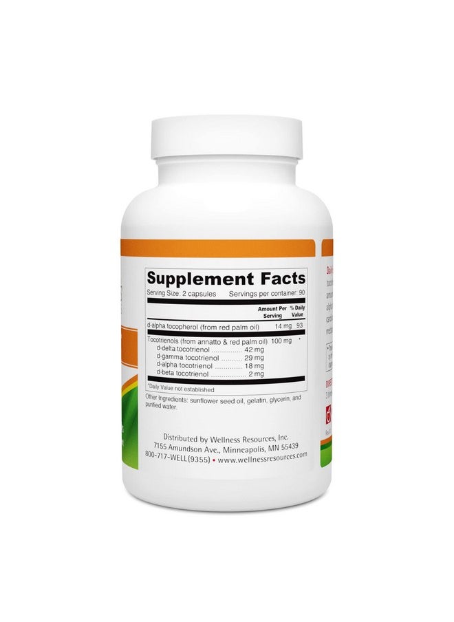 Wellness Resources - Daily Super E Superior Full Spectrum Tocotrienols High In Gamma Delta And Alpha (180 Capsules) - Image 1