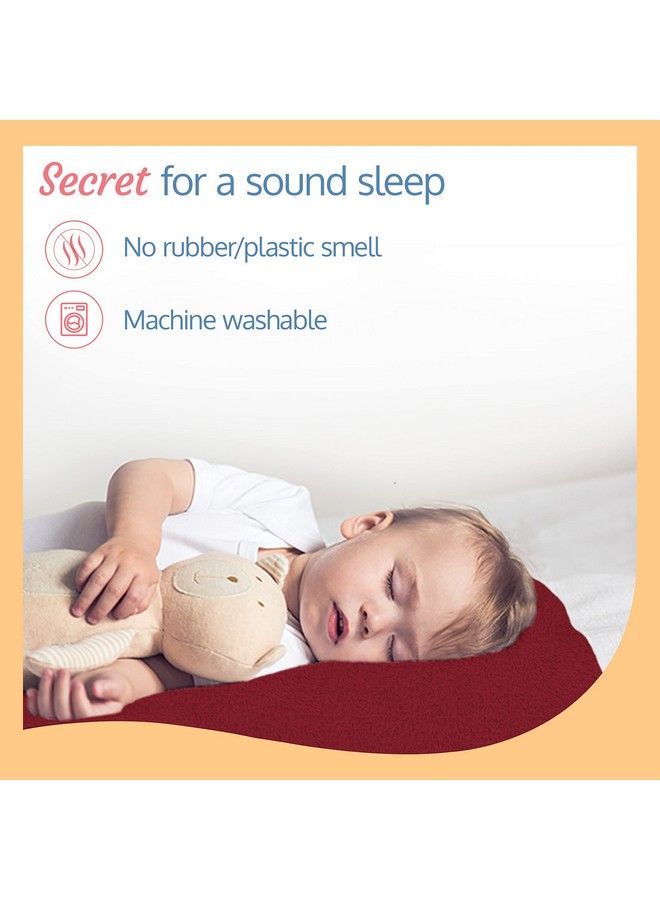 Luvlap ملاءة Instadry سريعة الجفاف فائقة الامتصاص لحماية سرير الطفل وملاءة مقاومة للماء للأطفال من سن 0 شهر فما فوق مقاس كبير جدًا 140 × 200 سم (عنابي) - Image 5