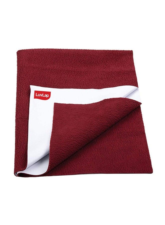 Luvlap ملاءة Instadry سريعة الجفاف فائقة الامتصاص لحماية سرير الطفل وملاءة مقاومة للماء للأطفال من سن 0 شهر فما فوق مقاس كبير جدًا 140 × 200 سم (عنابي) - Image 2