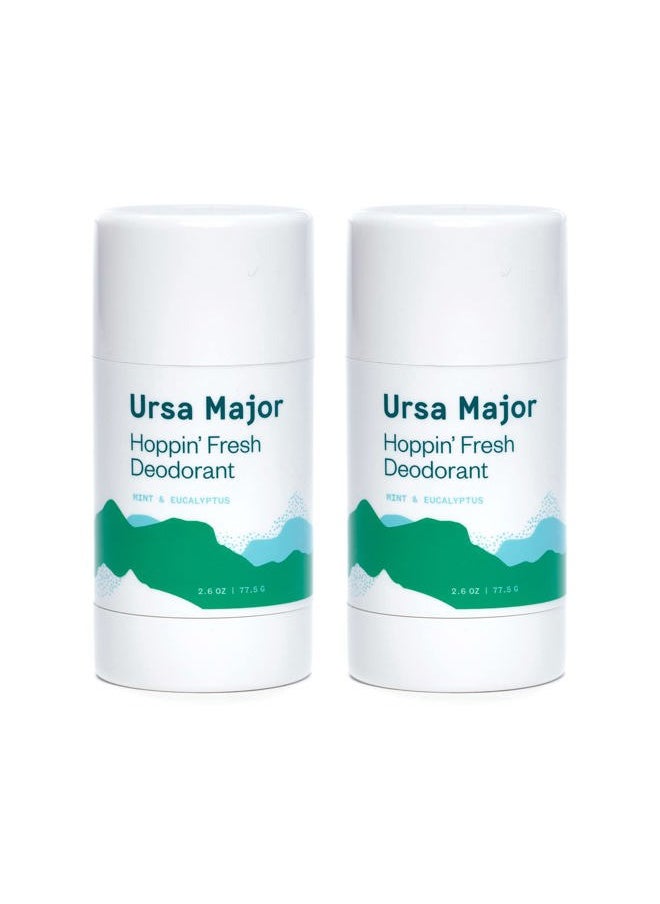 Ursa Major Natural Deodorant - Hoppin' Fresh | Aluminum-Free, Non-staining, Cruelty-Free | Formulated for Men and Women | 2.6 Ounces | 2-Pack  - Image 1