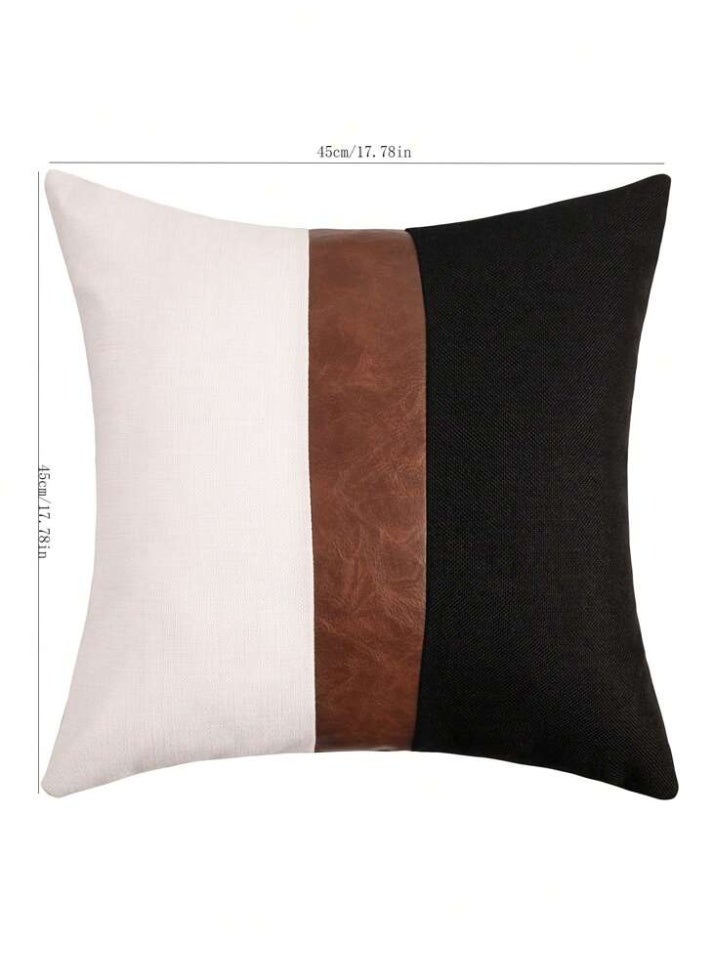 AL-HRAER Luxury Cushion Cover with Modern Design and Elegant Leather Touch Adds a Sophisticated and Stylish Décor Accent Perfect for Living Rooms and Bedrooms - Image 2