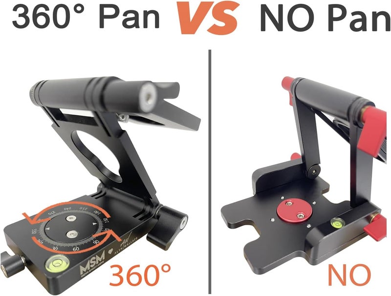 MOVE-SHOOT-MOVE Z Flex Tilt Tripod Head - Flexible Angle Pan & Tilt Head/Universal Multiway Camera Tripod Connecting to Monopod Slider Rail Stabilizer Gimbal|Compact Folding Z Bracket Mount Fits Most DSLR Camera - Image 2