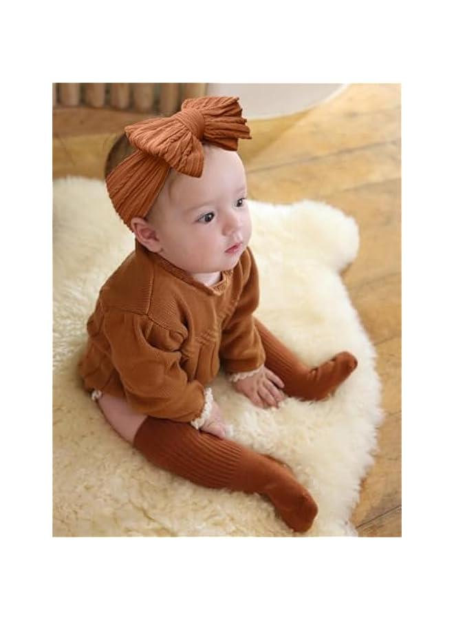 هوكور شريط راس من النايلون بلون بني من بيكبيس، فيونكات قابلة للتمدد للاطفال الرضع والبنات حديثي الولادة من الجنسين (16-03) - Image 4